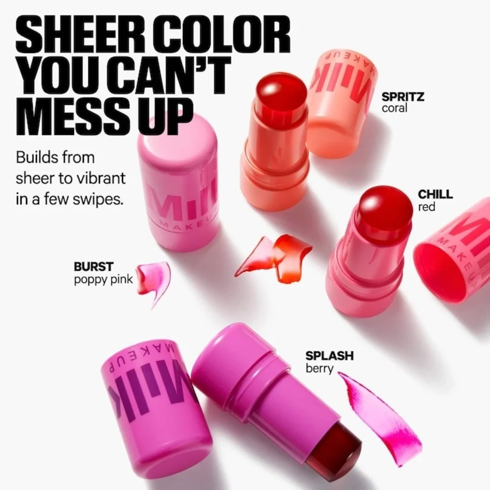 MILK MAKEUP Cooling Water Jelly Tint Lip + Cheek Blush Stain in “Burst” - Picture 5 of 8